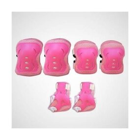Set Proteccion Patín Niño color negro y rosado